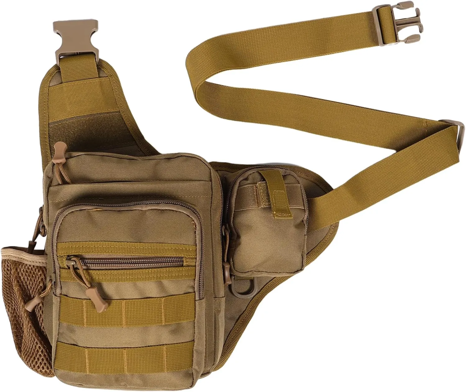 FAVOMOTO Versatile Shoulder Bag with Ergonomic Strap Organized Storage for Water Bottles and Tools for Cycling Hiking and Travel Adventures
