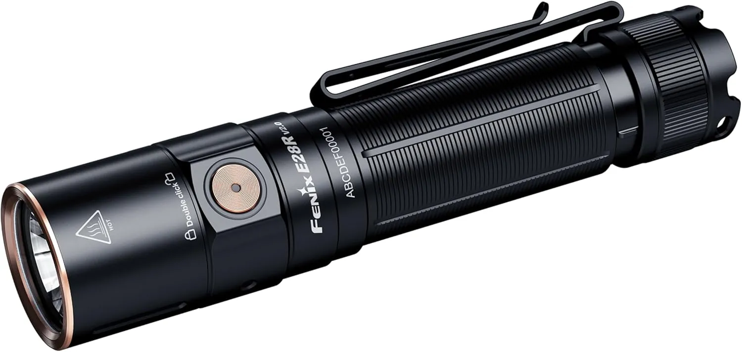 Fenix E28R V2.0 1700 Lumen LED EDC Flashlight USB-C Rechargeable with EdisonBright Accessory Box