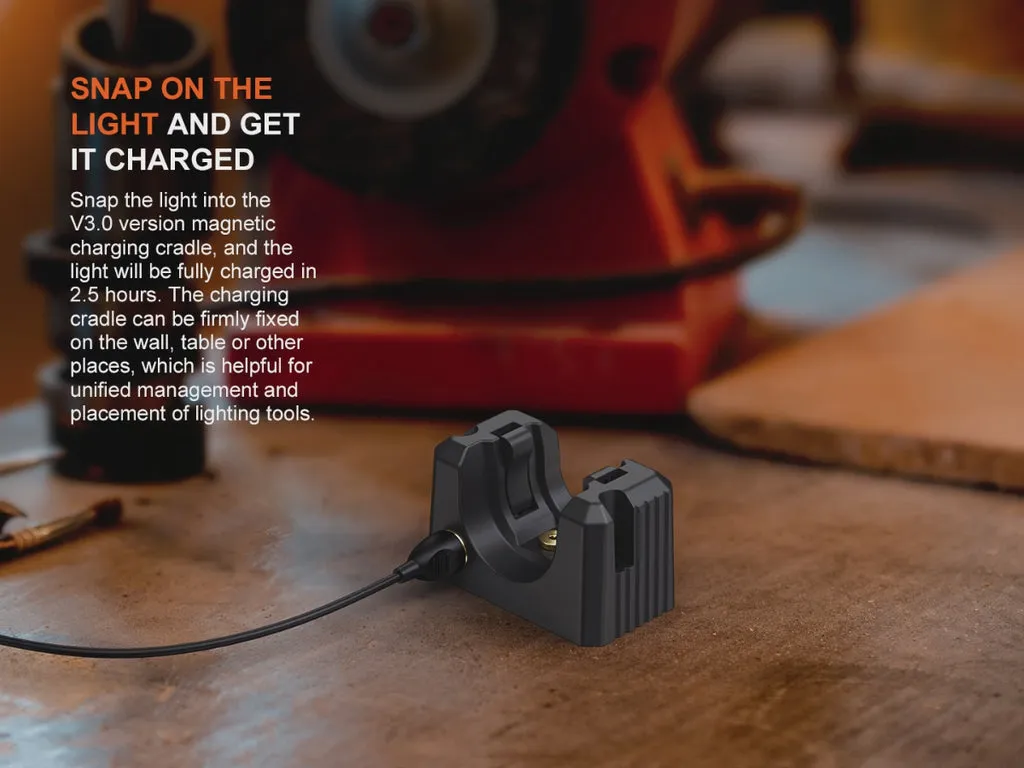 Fenix WF25RM Rechargeable Work Flashlight with Charging Dock