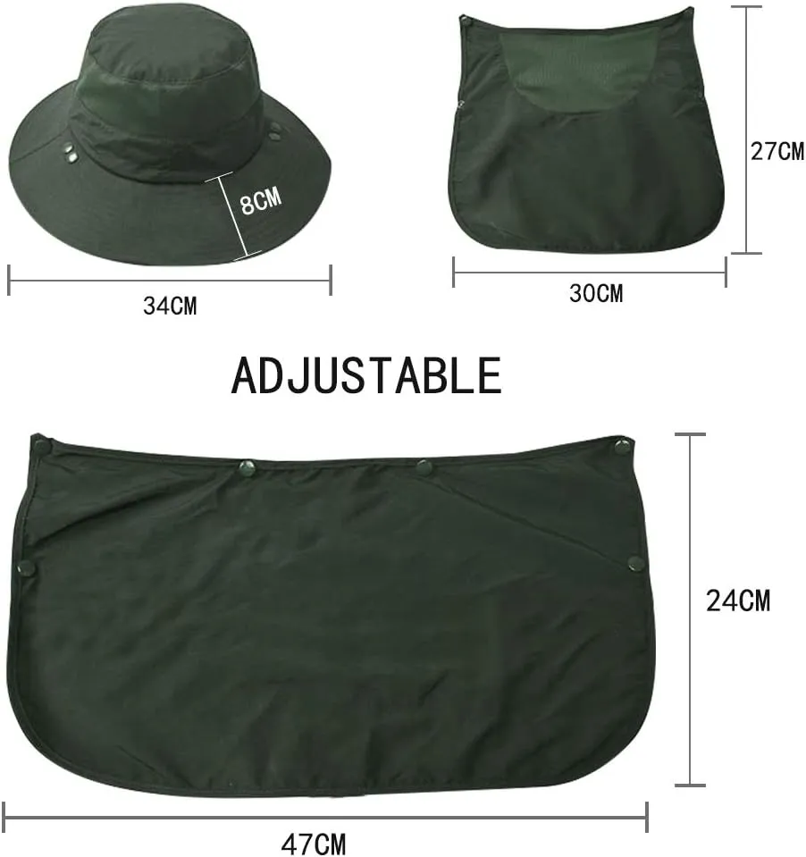 FEOYA Sun Hat Safari Cap with UPF 50  Sun Protection Wide Brim Hat for Hiking Camping Gardening Fishing