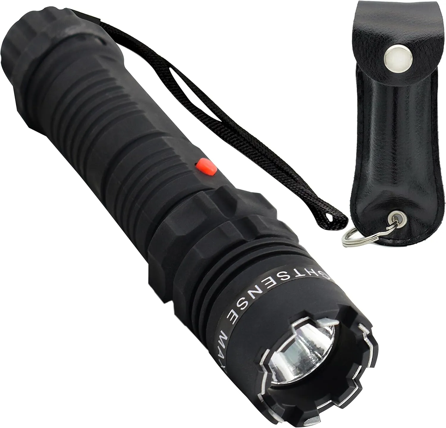 FIGHTSENSE Pepper Spray and LED Flashlight Combo for Women self Defense (Black)