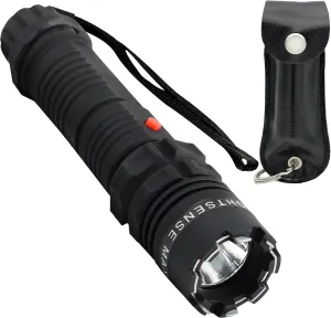 FIGHTSENSE Pepper Spray and LED Flashlight Combo for Women self Defense (Black)
