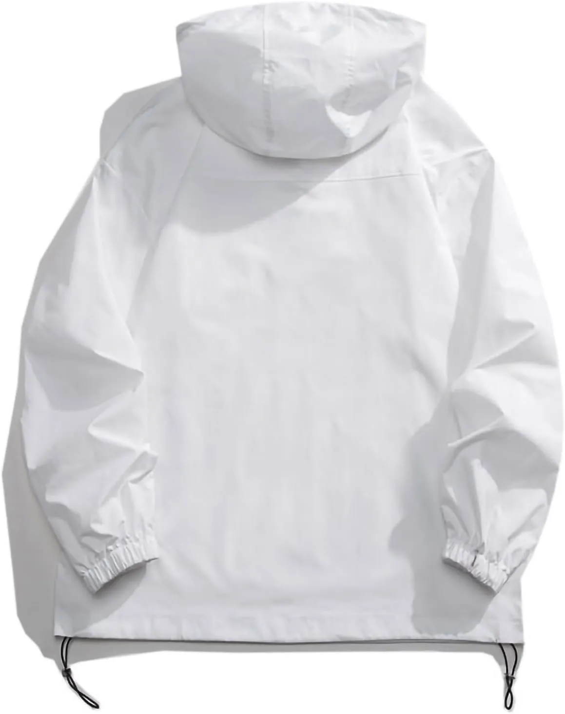 Finelylove Mens Pullover Rain Jacket with Hood Lightweight Waterproof Windbreaker Active Performance Soft Shell Jacket