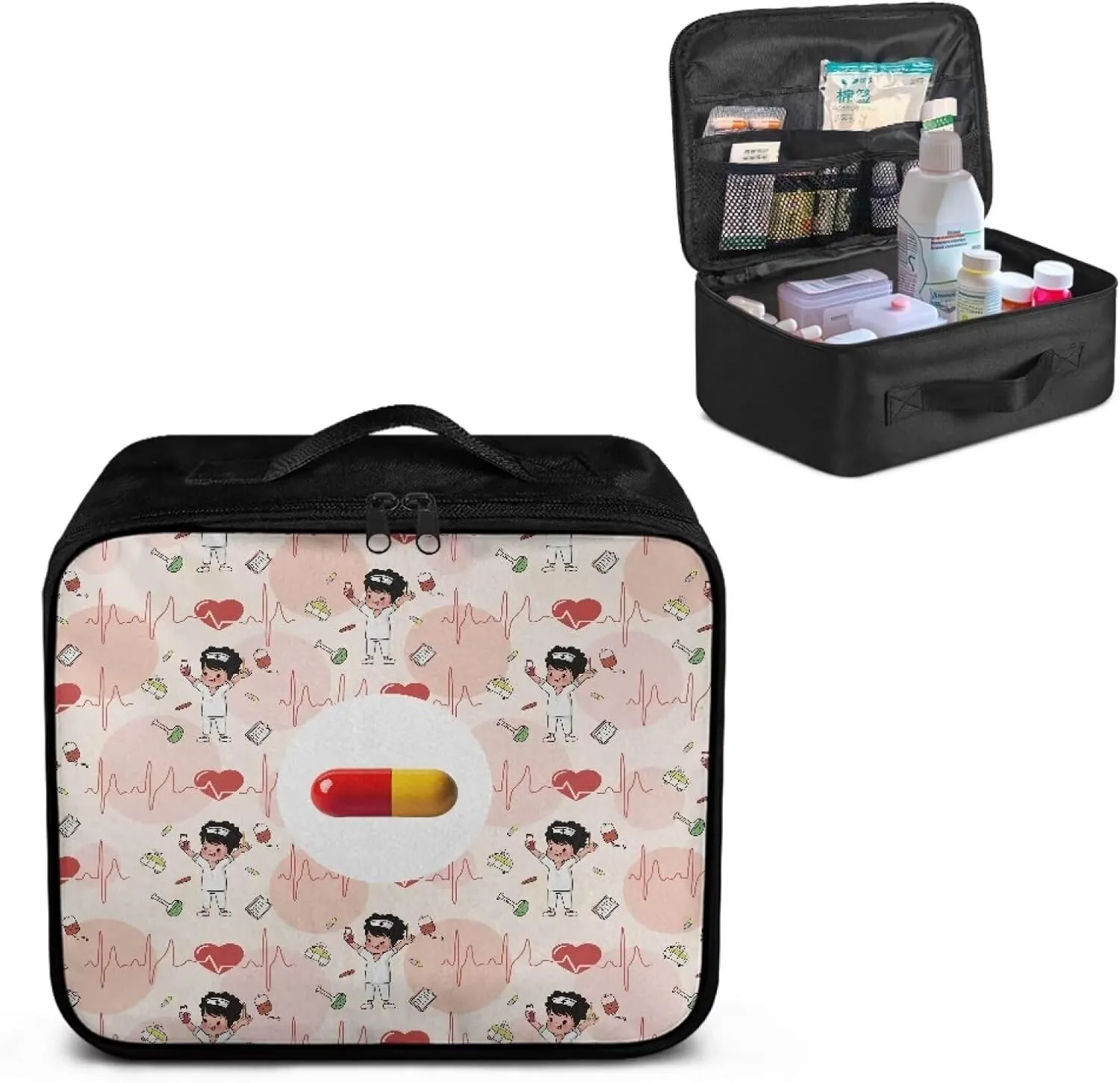 First Aid Kit Bag Empty Medical Kit Medicine Storage Bag Trauma First Aid Bag Medkit，Idea for Travel Sports Hiking Camping Hunting Emergency Survival (Bag Only)