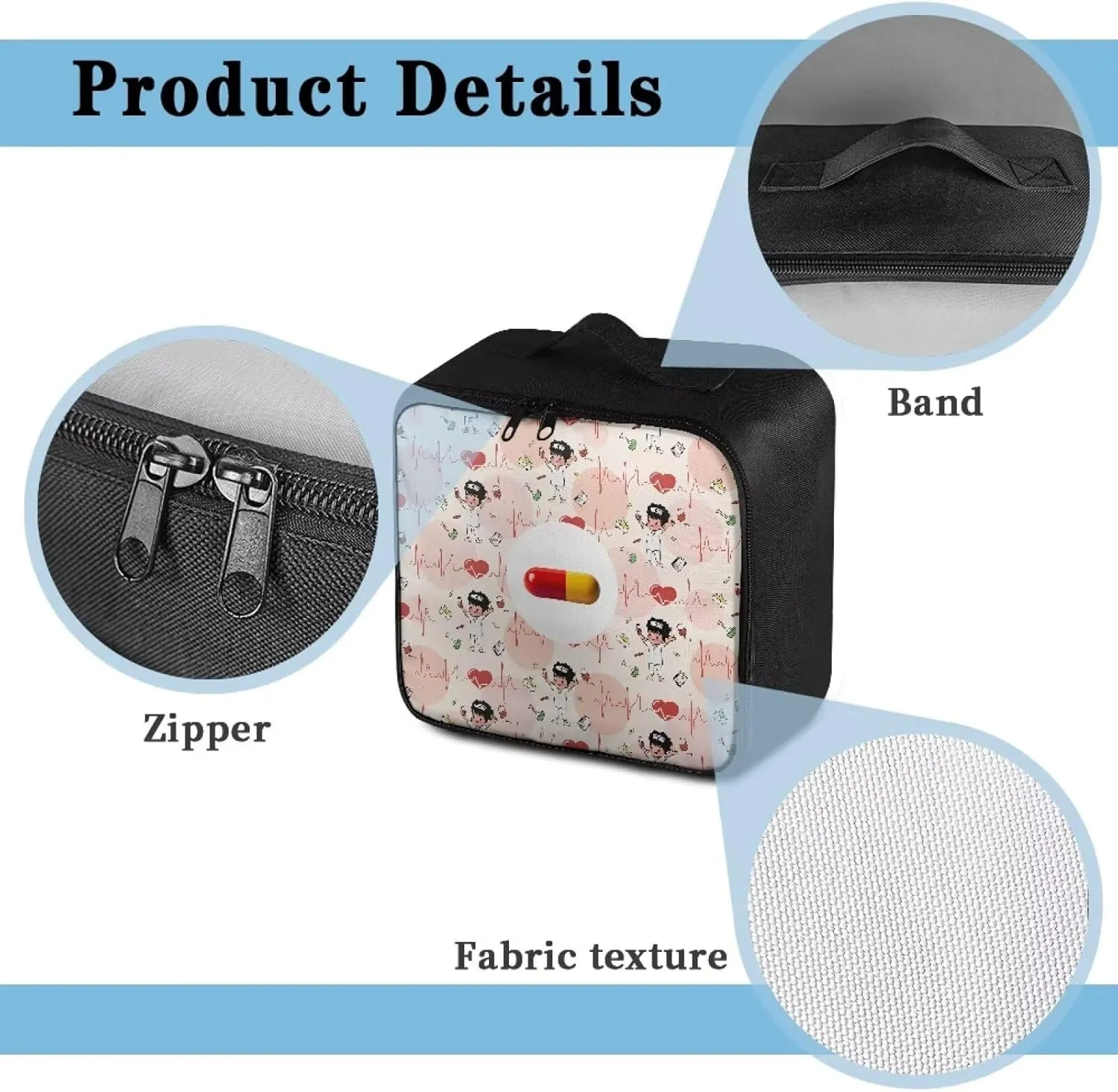 First Aid Kit Bag Empty Medical Kit Medicine Storage Bag Trauma First Aid Bag Medkit，Idea for Travel Sports Hiking Camping Hunting Emergency Survival (Bag Only)