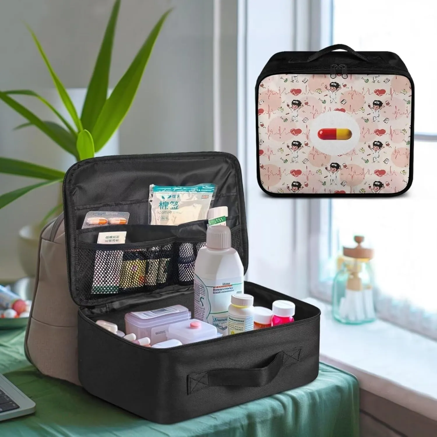 First Aid Kit Bag Empty Medical Kit Medicine Storage Bag Trauma First Aid Bag Medkit，Idea for Travel Sports Hiking Camping Hunting Emergency Survival (Bag Only)