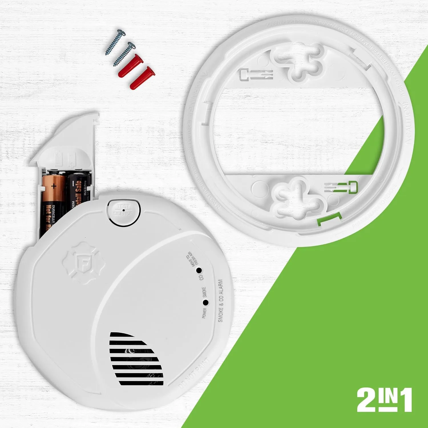 First Alert SMCO500V, Interconnect Battery-Operated Combination Smoke & Carbon Monoxide Alarm with Voice Alerts, 1-Pack