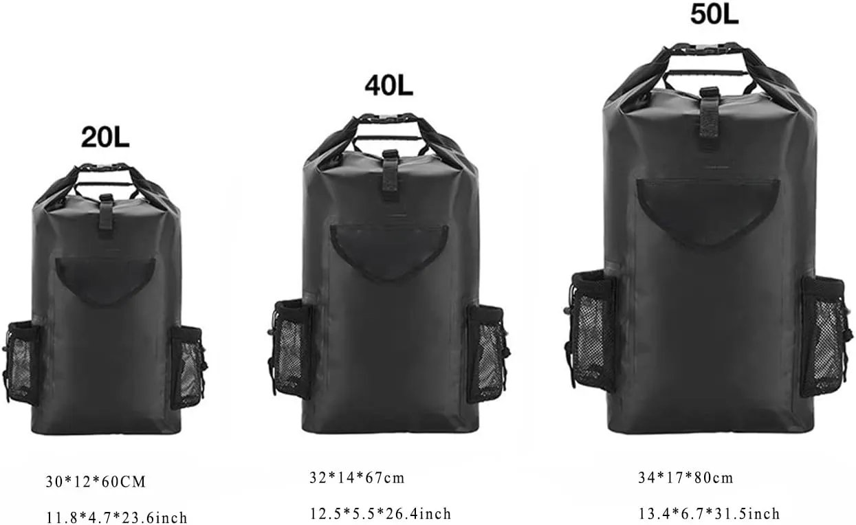 Floating Waterproof Dry Bag 20L/40L/50L, Roll Top Sack Keeps Gear Dry for Kayaking, Rafting, Boating, Swimming, Camping, Hiking, Beach, Fishing