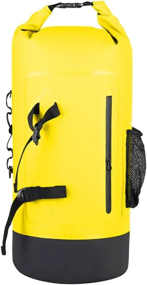 Floating Waterproof Dry Bag 35L, Roll Top Sack Keeps Gear Dry for Kayaking, Rafting, Boating, Swimming, Camping, Hiking, Beach, Fishing (Yellow)