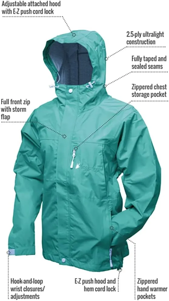 FROGG TOGGS Youth Girl's Java Toadz 2.5 Ultra Light Waterproof Breathable Rain Jacket