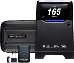 Full Swing KIT Golf Launch Monitor and Simulator | 16 Data Points Powered by 5D Ai Machine Learning Radar with Course GPS Overview for Real Time Ball Flight and Signature Series Power Package