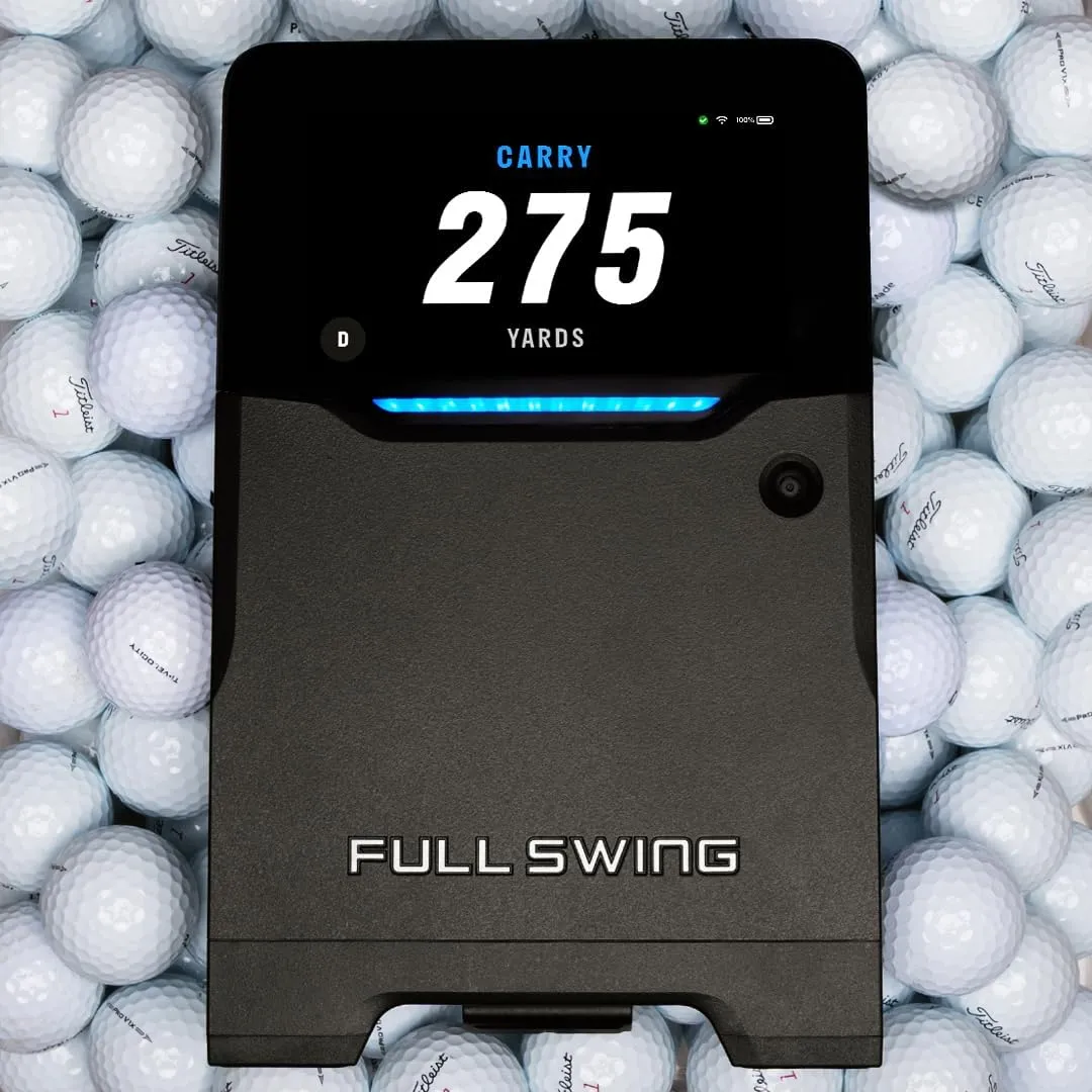 Full Swing KIT Golf Launch Monitor and Simulator | 16 Data Points Powered by 5D Ai Machine Learning Radar with Course GPS Overview for Real Time Ball Flight and Signature Series Power Package