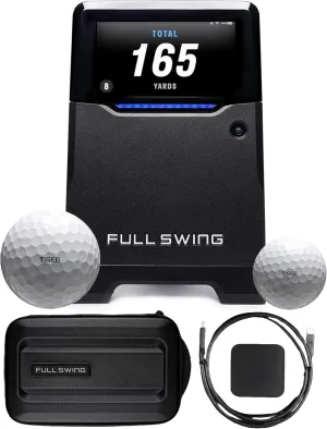 Full Swing Kit Golf Portable Launch Monitor Bundle - High-Resolution Video Replay, 16 Points of Radar, Outdoor & Indoor Use with Tiger Woods Premium Golf Balls
