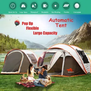 Fully Tent Tent 4 Waterproof Outdoor Direct shipping Season Windproof Camping Instant Setup 2-8 Family People Pop-up Automatic Tent All-in-one Automatic