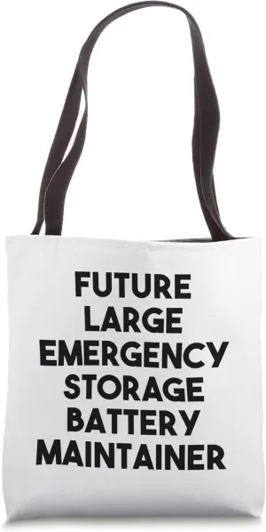 Future Large Emergency Storage Battery Maintainer Tote Bag