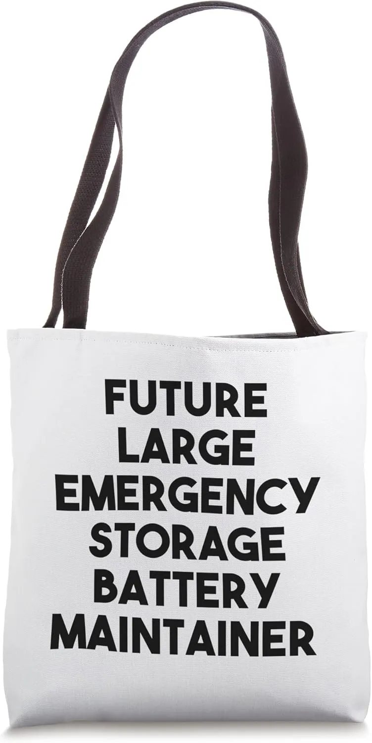 Future Large Emergency Storage Battery Maintainer Tote Bag