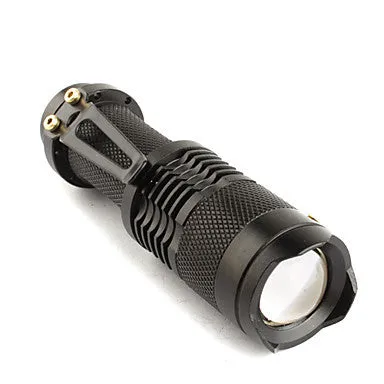 FX SK68 1-Mode CREE XR-E Q5 LED Flashlight (200LM, 1xAA/1x14500, Black)