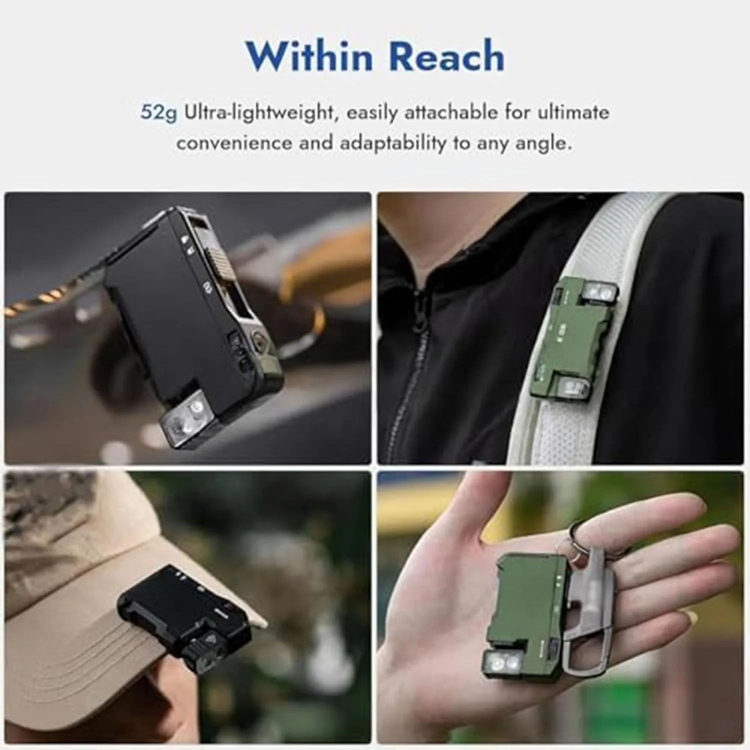 G5 EDC Light 400 Lumens, G5 Pocket-Sized LED Light, Super Bright 3 Modes Keychain Flashlight, 180° Rotation, Dual Lights, IP68 Waterproof, for Outdoor, Emergency & Daily Carry (Green)