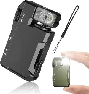 G5 Flashlight - G5 Rechargeable EDC Flashlight, G5 Pocket-Sized LED Light 400 Lumens, 180° Rotation Dual Light IP68 Waterproof Magnetic Mini Flashlight for Outdoor, Emergency & Daily Carry (Black)
