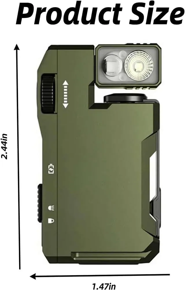 G5 Premium Pocket-Sized Mini Rgb Flashlight, Portable Small Compact Keychain Lamp 400lm Brightness Rechargeable Mini Flashlight with 180 Degree Swivel Head for Gear Bag, Repairs, Backpacking(Green)
