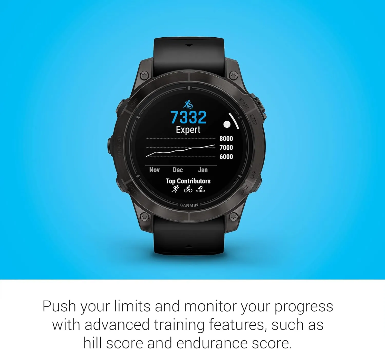 Garmin epix Pro (Gen 2) Sapphire Edition, 47mm, High Performance Smartwatch, Advanced Training Technology, Built-in Flashlight, Black