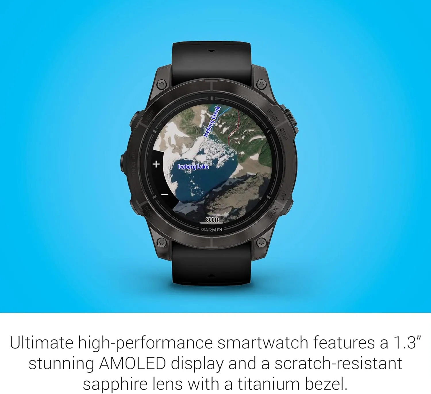 Garmin epix Pro (Gen 2) Sapphire Edition, 47mm, High Performance Smartwatch, Advanced Training Technology, Built-in Flashlight, Black