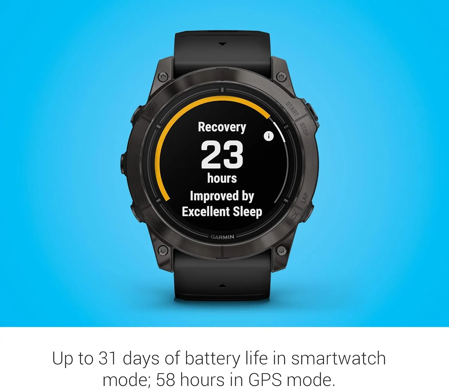 Garmin epix Pro (Gen 2) Sapphire Edition, 51mm, High Performance Smartwatch, Advanced Training Technology, Built-in Flashlight, Black