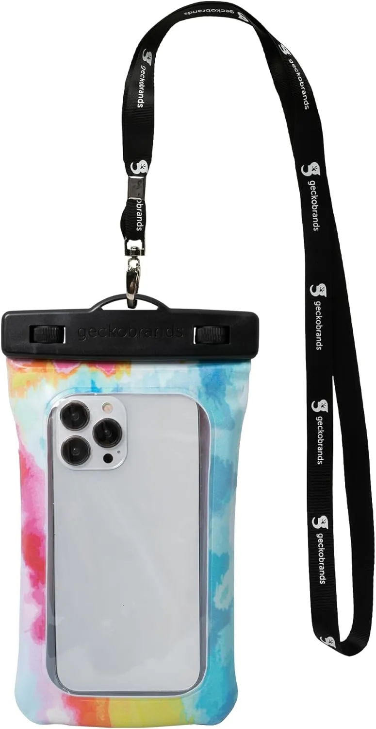 geckobrands Float Phone Dry Bag - Waterproof & Floating Phone Pouch – Fits Most iPhone and Samsung Galaxy Models