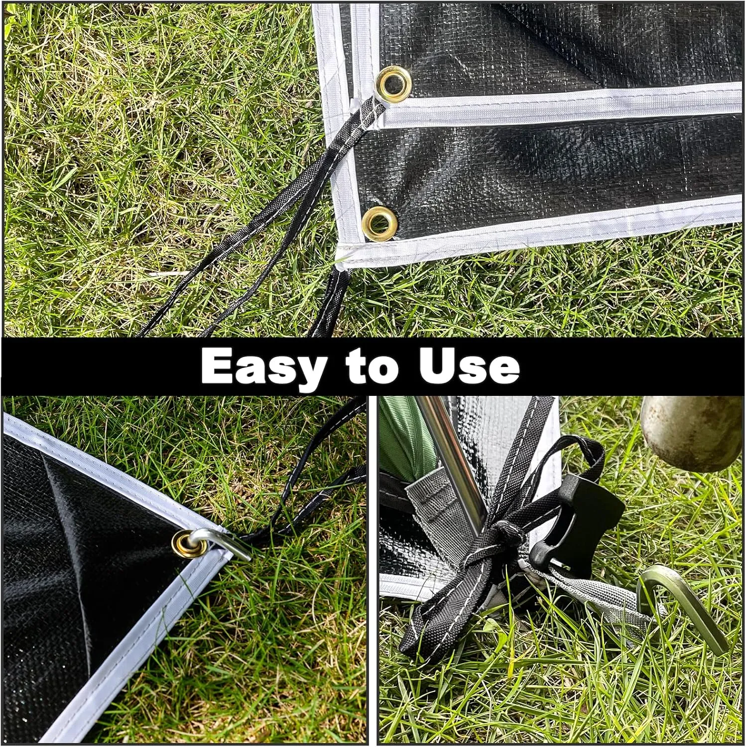 GEERTOP Lightweight PE Footprint for Camp Tent Water Resistant Ground Sheet Mat Trap for Camping Hiking Backpacking Picnic Outdoor Travel