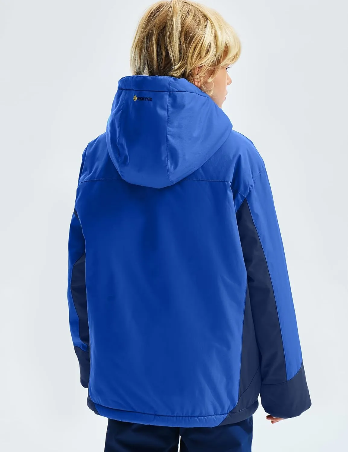 GEMYSE Boy's Waterproof Ski Snow Jacket Fleece Windproof Winter Jacket with Hood