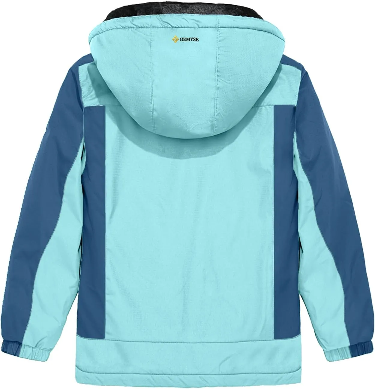 GEMYSE Girl's Waterproof Ski Snow Jacket Hooded Fleece Lined Windproof Winter Jacket