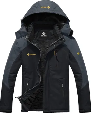 GEMYSE Men's Mountain Waterproof Ski Snow Jacket Winter Windproof Rain Jacket