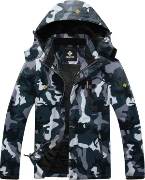 GEMYSE Men's Mountain Waterproof Ski Snow Jacket Winter Windproof Rain Jacket