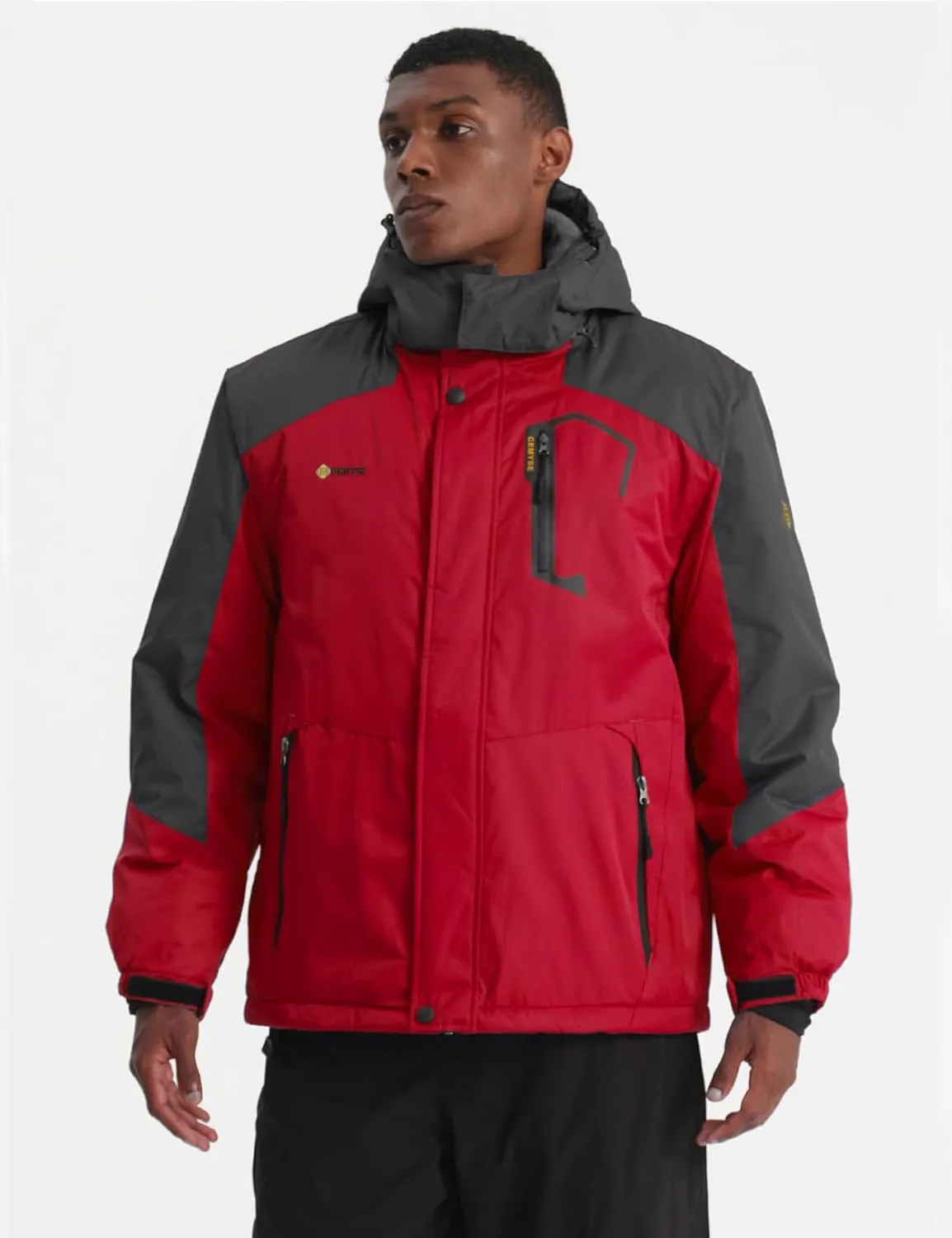 GEMYSE Men's Mountain Waterproof Ski Snow Jacket Winter Windproof Rain Jacket