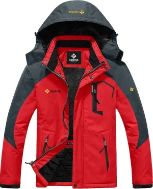 GEMYSE Men's Mountain Waterproof Ski Snow Jacket Winter Windproof Rain Jacket
