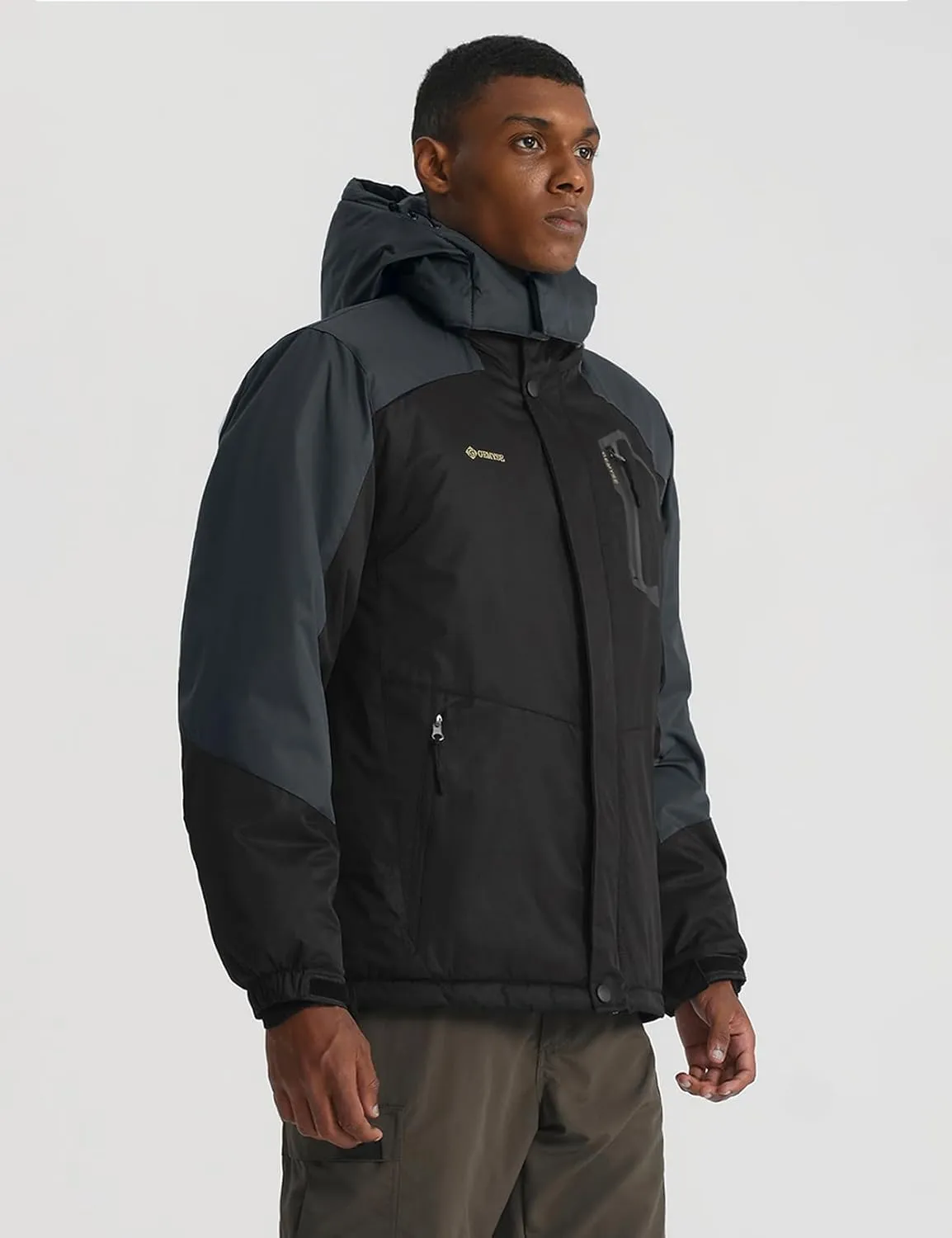 GEMYSE Men's Mountain Waterproof Ski Snow Jacket Winter Windproof Rain Jacket