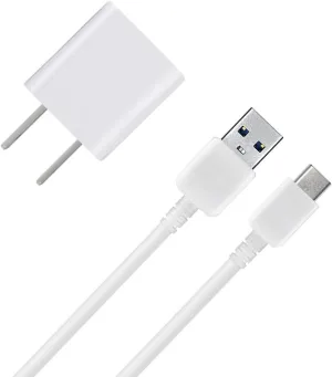 Genuine Charging 1A Wall Kit Upgrade Compatible with Meizu MX6 as a Replacement Plus Detachable Hi-Power USB-C 2.0 Data Sync Cable! (White 110-240v)