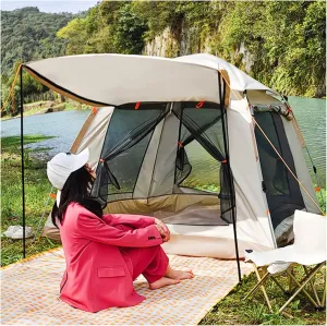 GeRRiT Camping Tents Family 4 People Insect Proof,Waterproof Tents for Camping Firm and Stable Instant Dome Tent for Camping