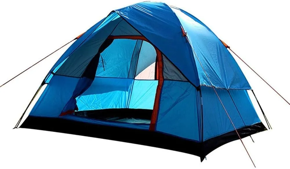 GeRRiT Tent Outdoor Storm-Proof Camping Tent 4-Person Double Deck Family Camping Travel Tent for Backpacking Fishing