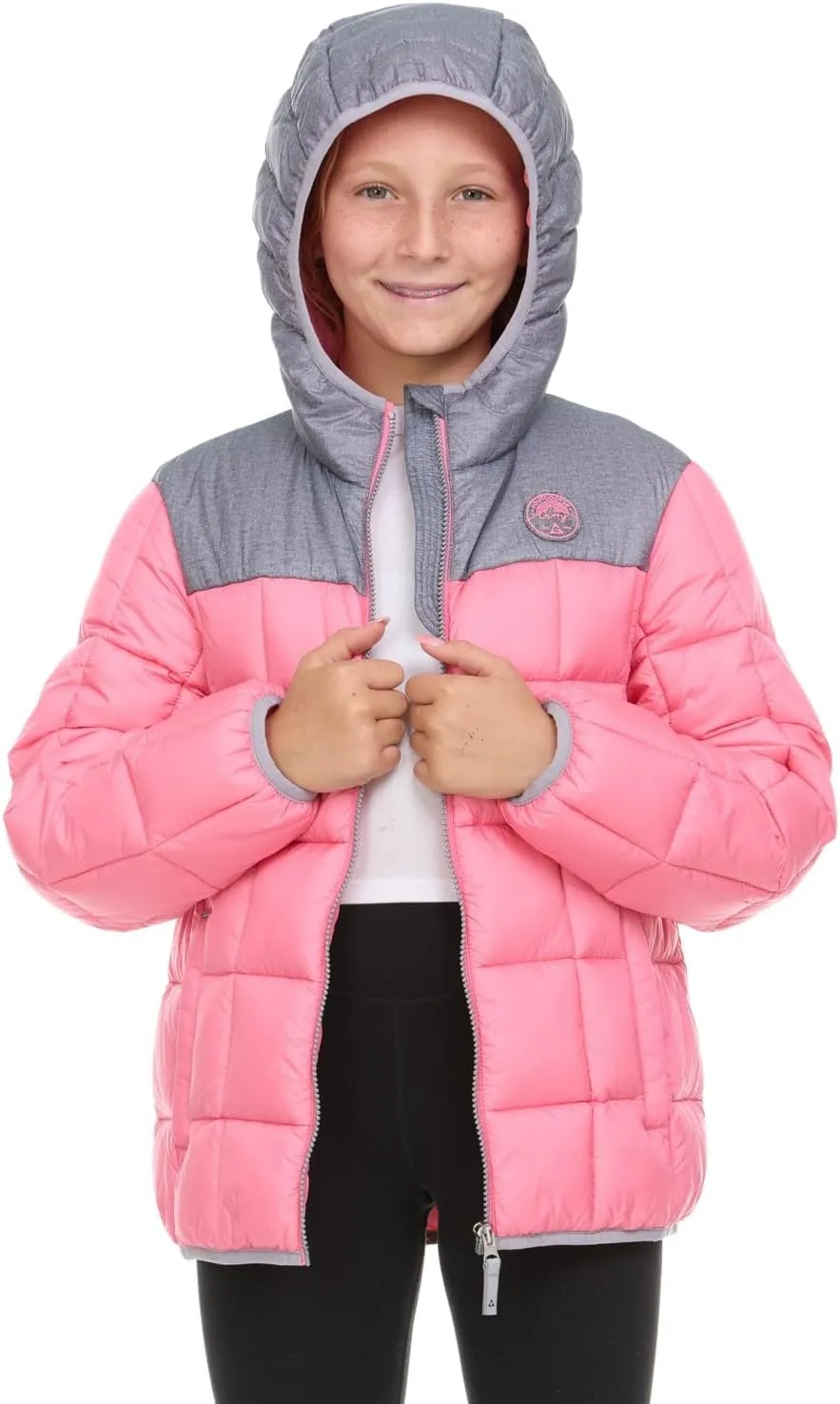 Gerry Packable Puffer Jackets for Girls and Boys, Hooded Girls and Boys Winter Coat