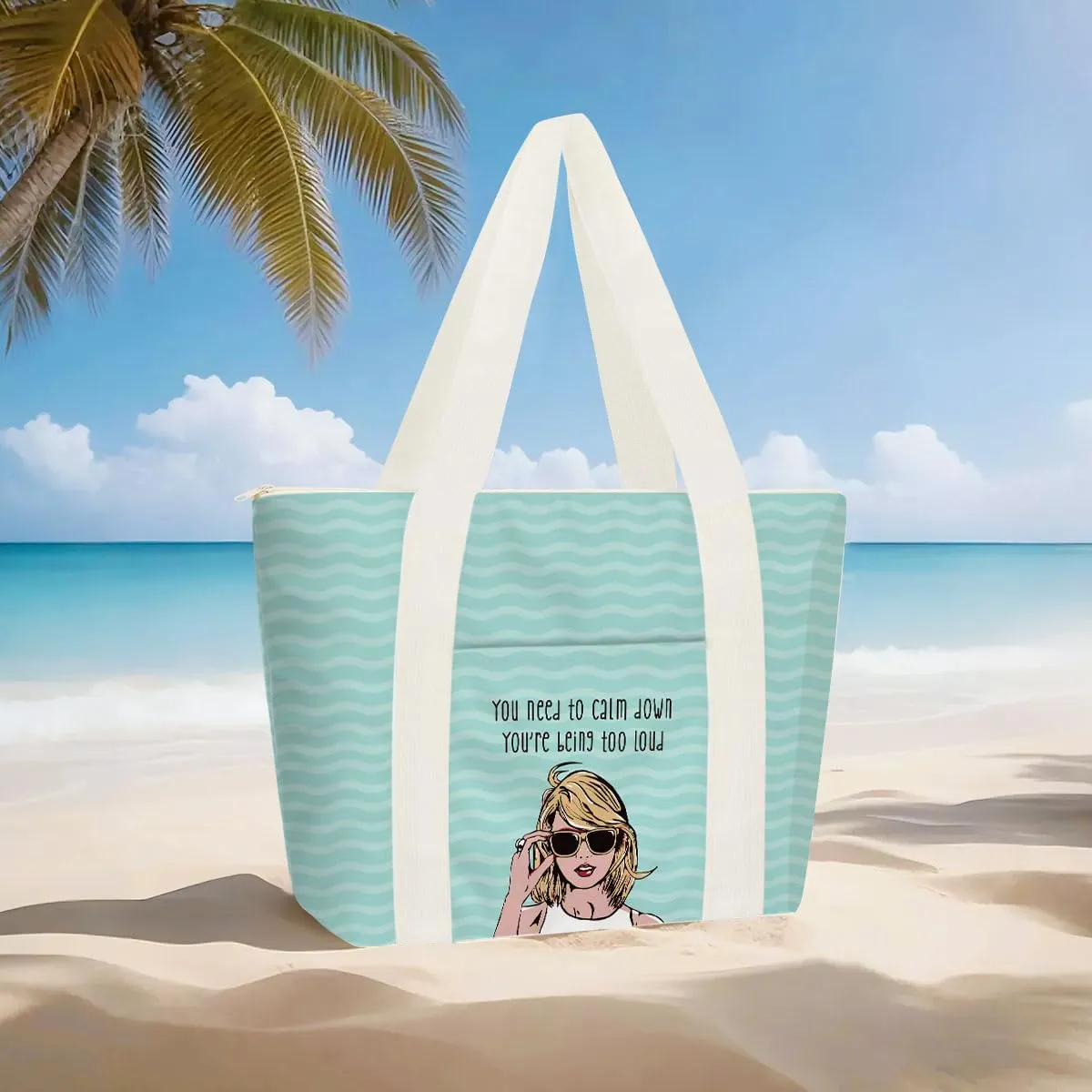 gfuhlre Beach Bag Wet Bag Waterproof Sandproof Women Beach Tote for Friends Travel Gifts with Wet Compartment for Pool Gym