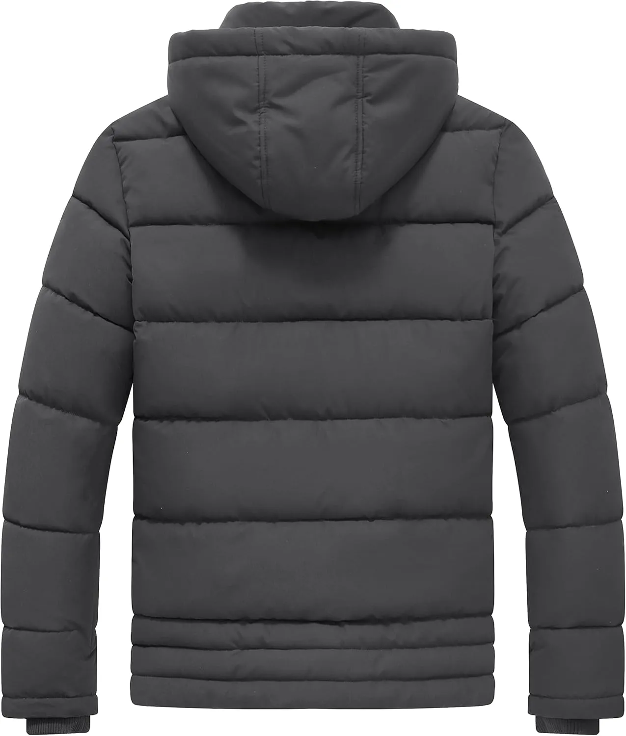 GGleaf Men's Hooded Winter Coat Warm Puffer Jacket Thicken Quilted Jacket