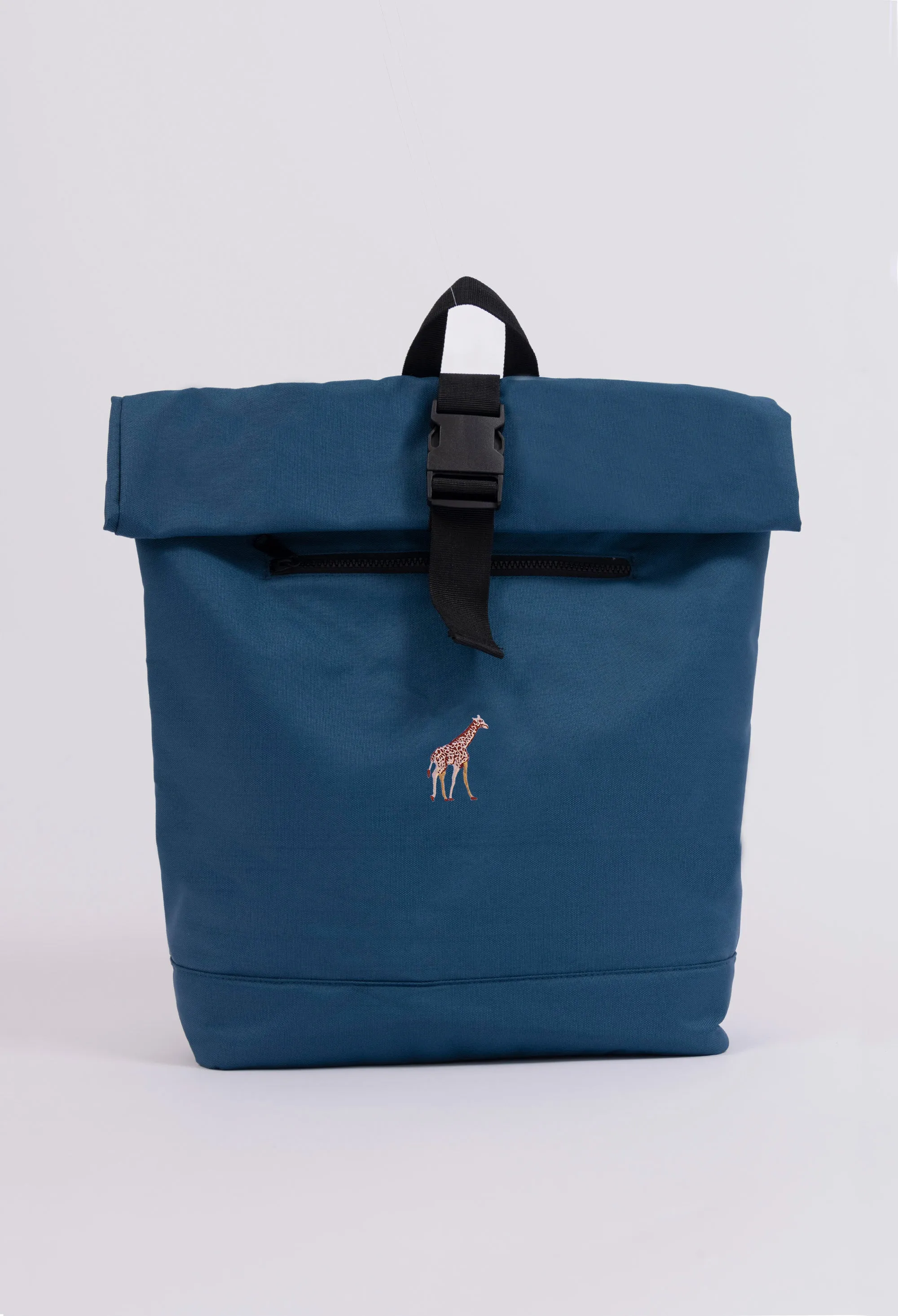 giraffe recycled roll-top backpack