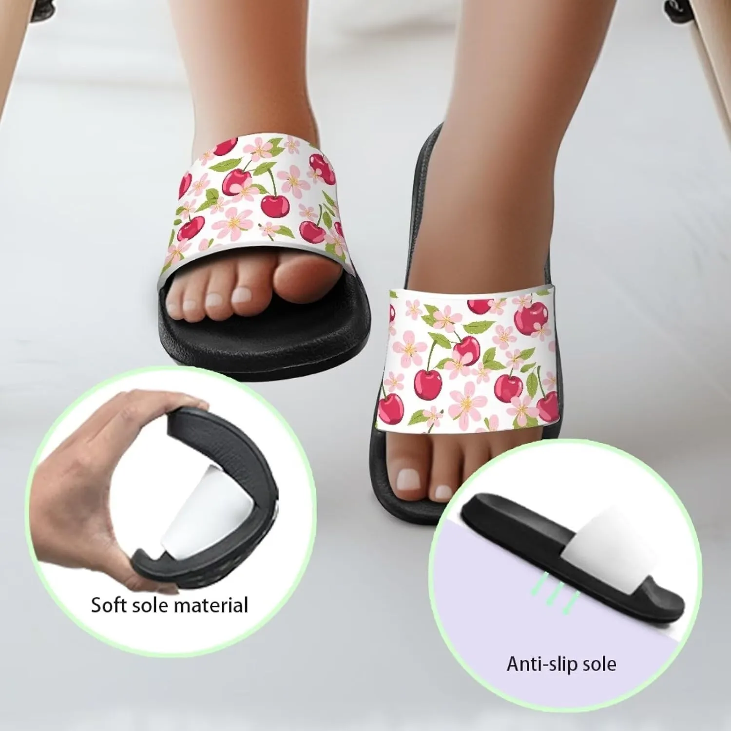 Girls Waterproof Sandals Non Slip Shower Shoes with Quick-Dry Design