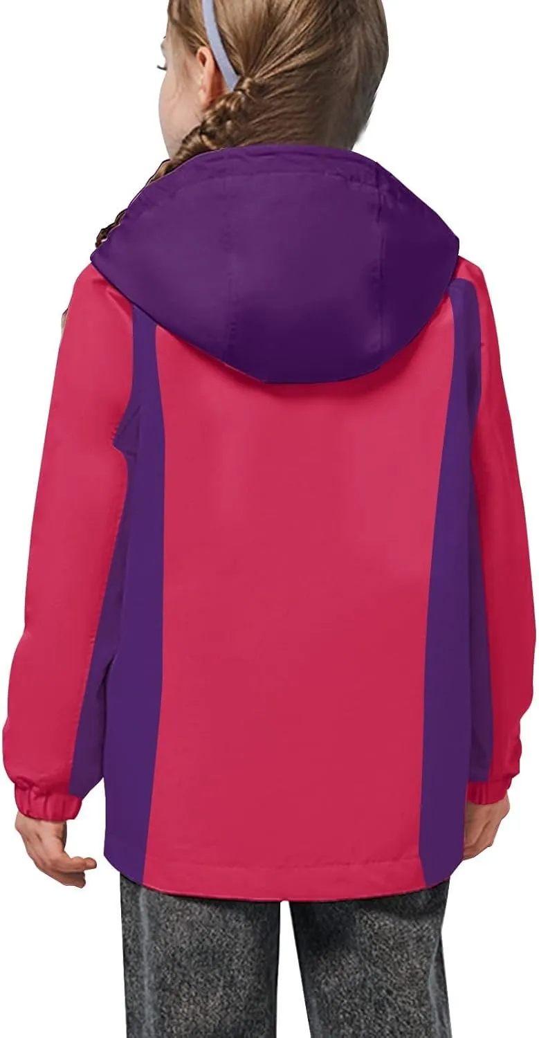 Girl's Waterproof Ski Jacket,Warm Winter Snow Coat,Hooded Fleece Outwear,Windproof RainCoat