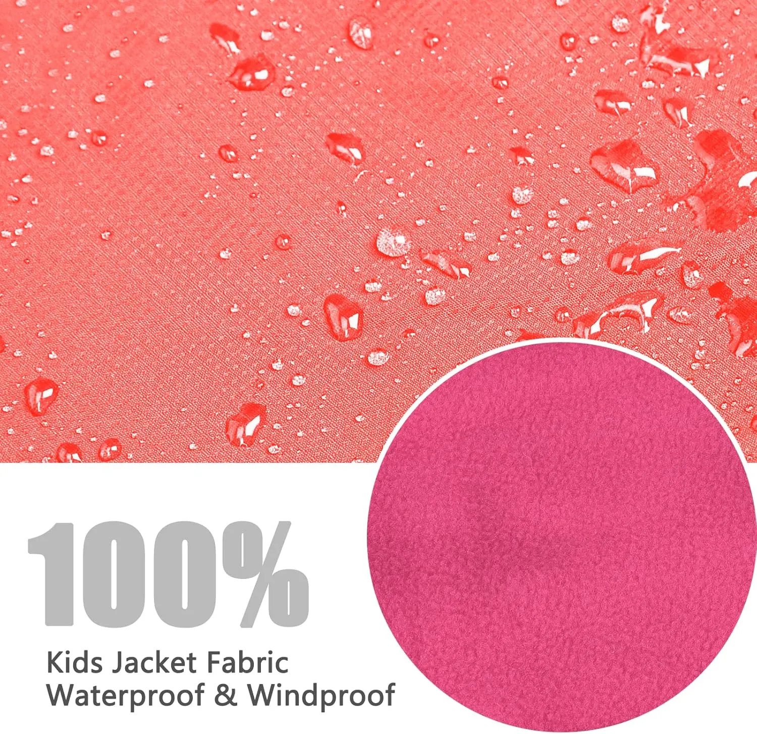 Girl's Waterproof Ski Jacket,Warm Winter Snow Coat,Hooded Fleece Outwear,Windproof RainCoat