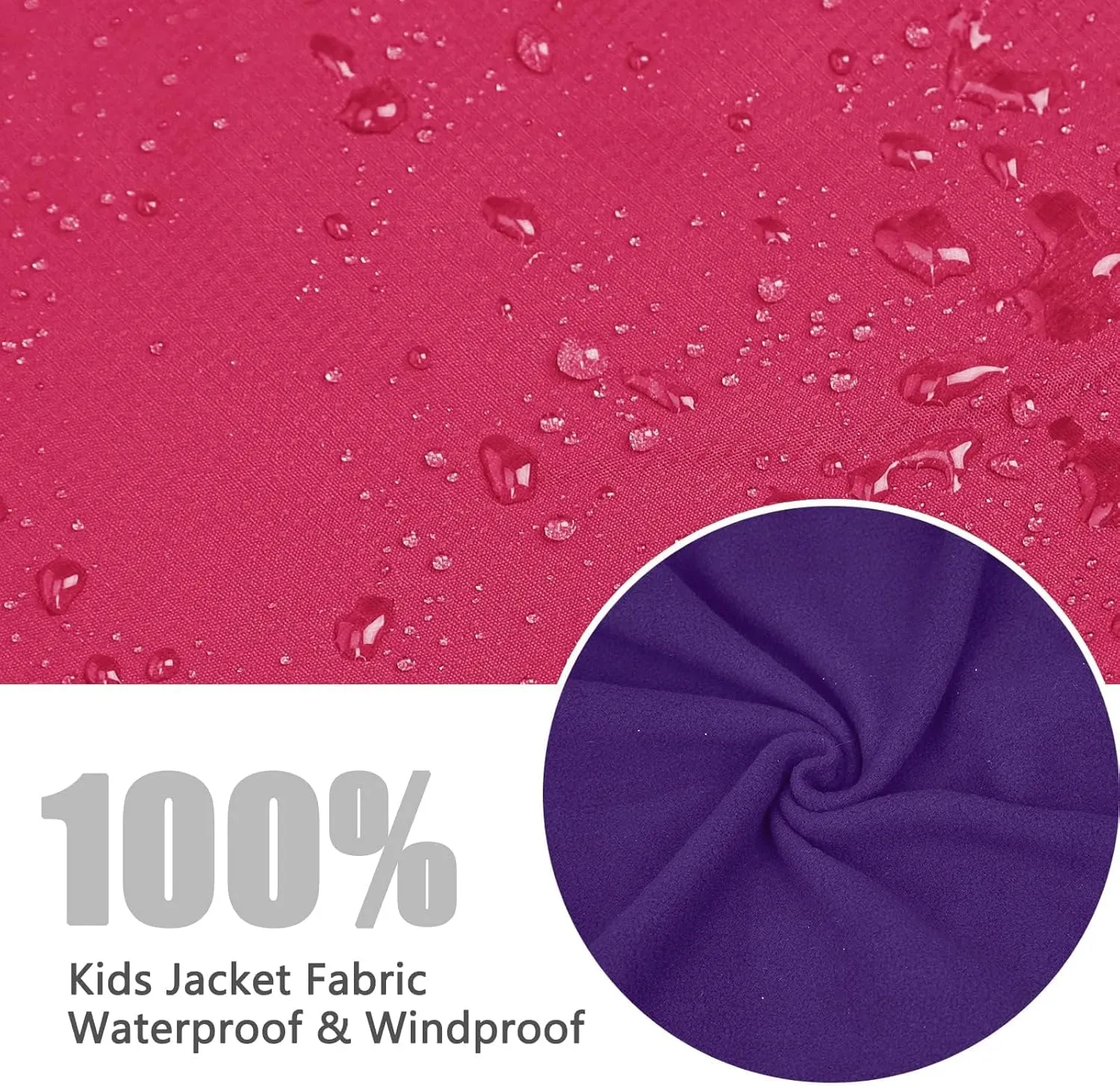 Girl's Waterproof Ski Jacket,Warm Winter Snow Coat,Hooded Fleece Outwear,Windproof RainCoat