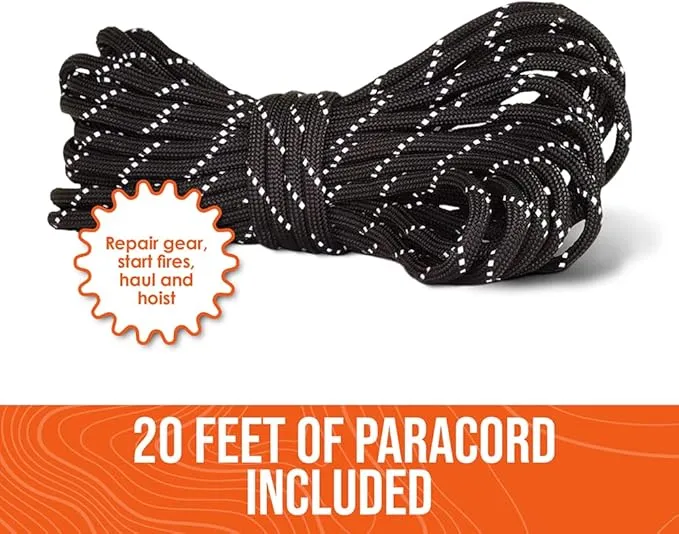 Go Time Gear Survival Life Tent • 2 Person Mylar Emergency Shelter Tube Tent   Paracord • All-Weather Protection for Camping, Hiking, & Survival Kits • Includes Emergency Whistle