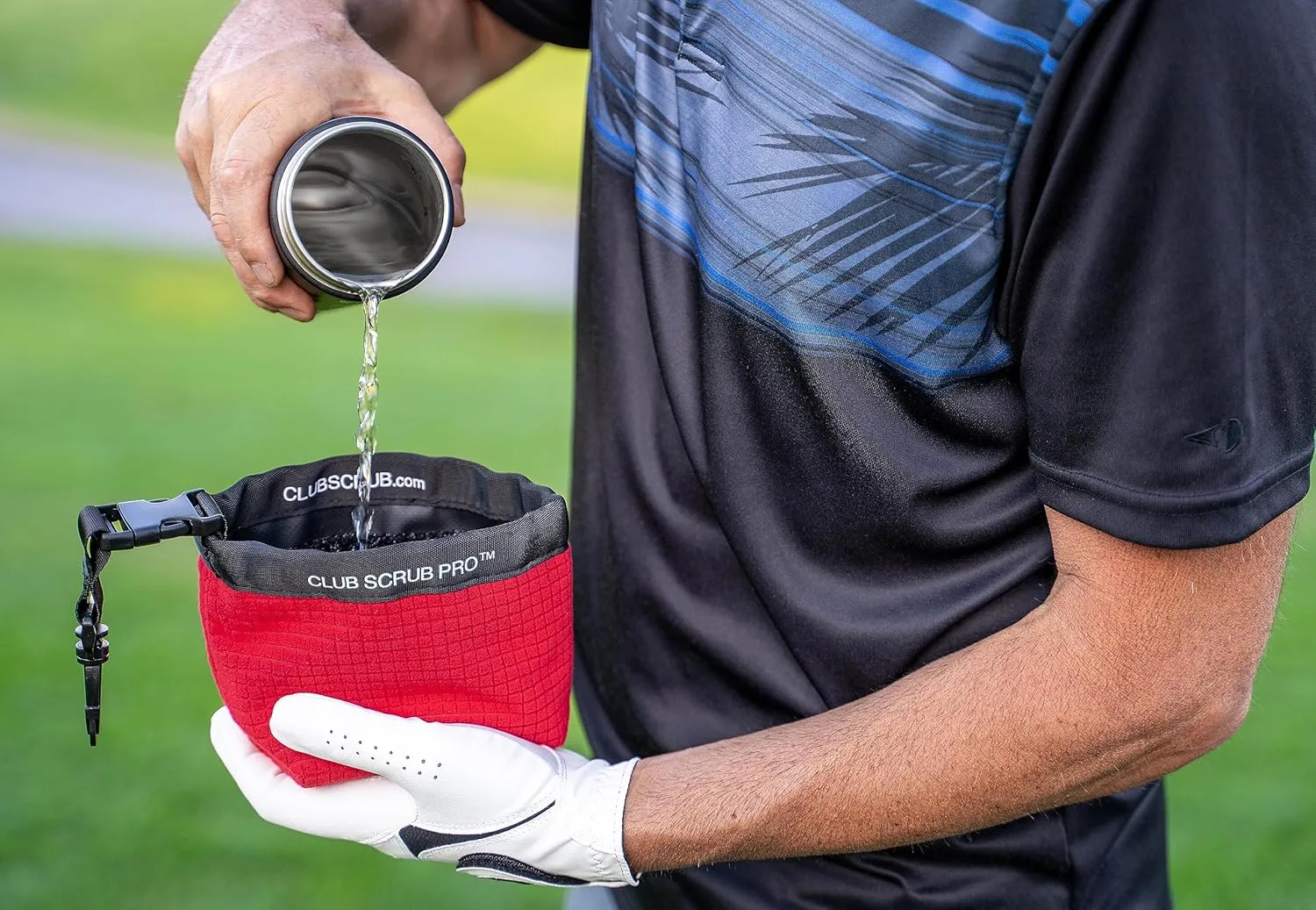 Golf Club and Golf Ball Cleaning Bag, Waterproof Clean Face Technology Liner, Detachable Clip, Machine Washable, Cleans Club Grooves, Dry Exterior (Neoprene or Microfiber Option Available)