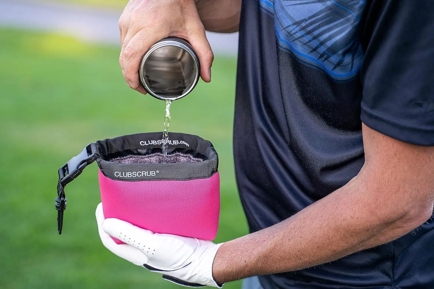 Golf Club and Golf Ball Cleaning Bag, Waterproof Clean Face Technology Liner, Detachable Clip, Machine Washable, Cleans Club Grooves, Dry Exterior (Neoprene or Microfiber Option Available)